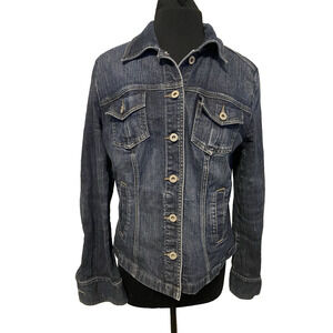 Tommy Hilfiger Jean Jacket Womens Large Western Cowgirl Festival Denim Jacket